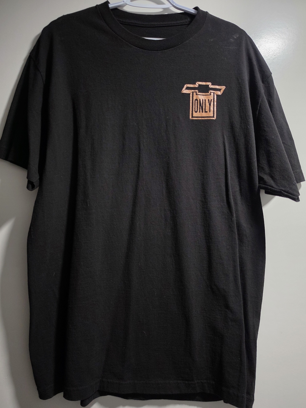 Chevy Only Black Short Sleeve Tee with Rose Gold Logo
